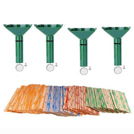 Møntindpakninger Møntsorteringsrør GRØNNE