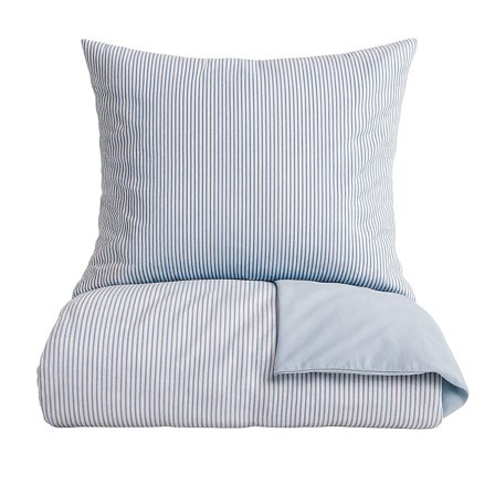 OMHU Mini Strib Sengetøj Blå 140 x 200 cm, Tøj & Bolig, Sengetøj, Sengesæt