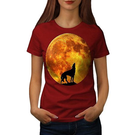 Wolf Nature Moon Animal Women T-shirt