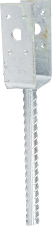 ESSVE 951616 Stolpsko 4 mm, typ U, förzinkad 50 x 40 x 100/200 mm, Infästning