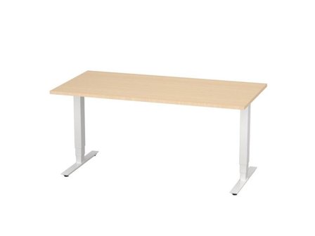 deNord Design Bord höj/sänk Pro 1600x800 björk/vit - Lyreco - Kontorsmöbler och inredning - Bord och hurtsar - Skrivbord - Höj/sänkbar