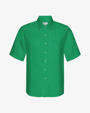 Linen SS Shirt - Kelly Green - Male - 2XL