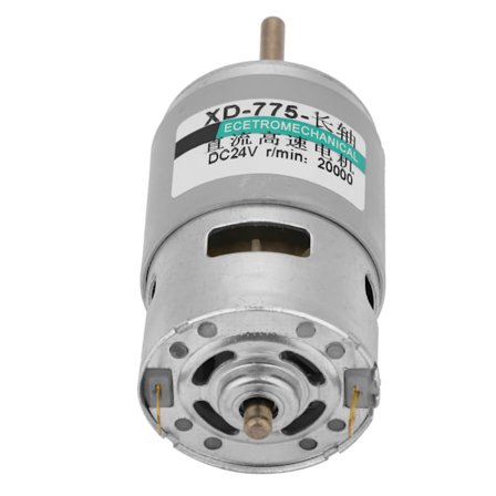 775 Motor Hög Hastighet 80w Hög Effekt Vridmoment Förlängningsaxel DC-Motor (24V20000 RPM)