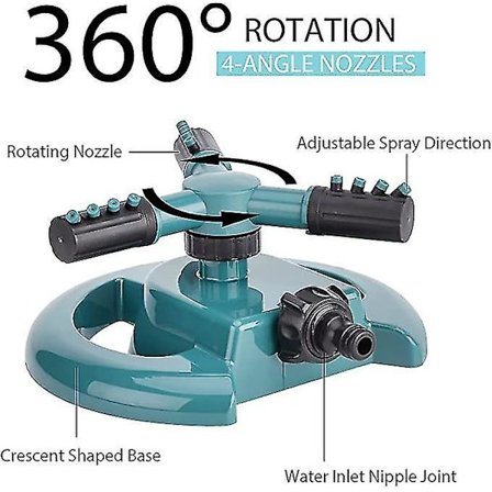 Hagesprinkler 360 Graders Rotasjonssystem for Vanning