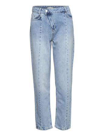 Kenzie Relaxed Detail Jeans Lige Jeans Blå NORR
