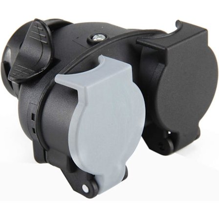 13-polet til 7-polet trækadapter 13 til 7-polet traileradapter stik trailer campingvogn elektrisk vandtæt 12V N S type forlængeradapter sokkel