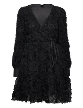 Yasflowerlyblock 3/4 Wrap Dress - Show Black YAS