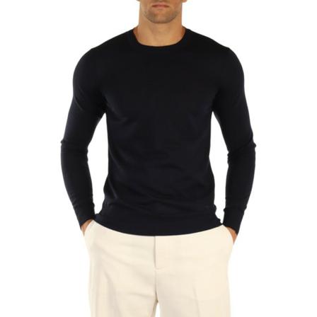 Emporio Armani - Långärmade T-shirts - Blå - Herr - Storlek: Xl, Herr, Storlek: XL