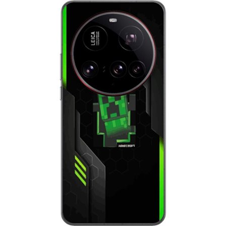 Kompatibelt Mobildeksel til Xiaomi Xiaomi 15 Ultra Grønn pikselbasert creeper-lignende spillillustrasjon med futuristiske neoninnslag og mørk tech b