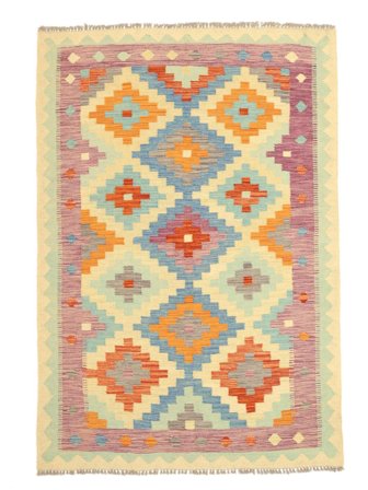 Hand Woven Kilim Afghan Old Style Rug 125X179 Brown/Orange