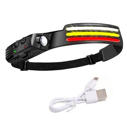 Superkirkas Vedenkestävä Päälamppu LED USB Ladattava Pannulampun Ulkoilma Leirintä Tarvikkeet