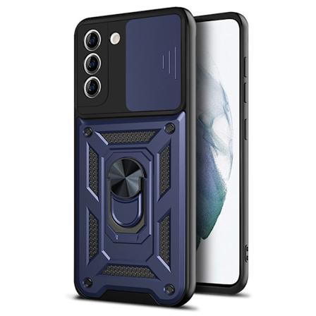 Samsung Galaxy S22 Plus - Stiligt Skyddande Skal med Ringhållare Blå