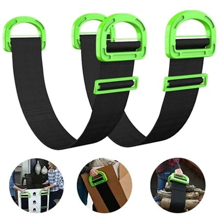 2 st justerbara lyft- och flyttremmar samt multifunktionell rem