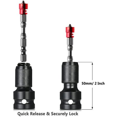 Bittisovittimen sovitinholkki 1/2 "- 1/4 HEX