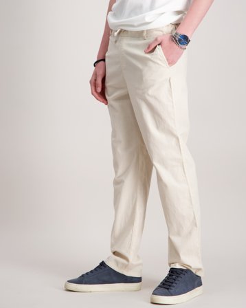 Lyle & Scott Linen Trouser Beige Byxor Kille - Kids Brand Store