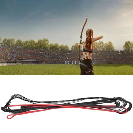 Nylon Yleiskäyttöiset Jousiammuntatarvikkeet Jousen jänne Recurve-jouselle Pitkäjouselle Metsästykseen Musta Punainen 12 Säikeinen 60