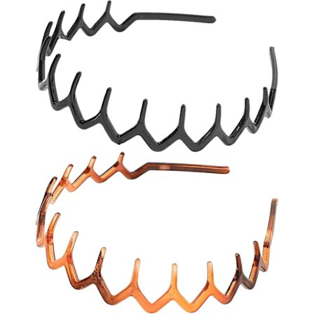 2 stk. Zig Zag Hårbøjle, Zigzag Hårbøjle, Moderne Dame Hårbøjler med Tænder, Skridsikre Håraccessories, Passer til Moderne Pige Hårbånd