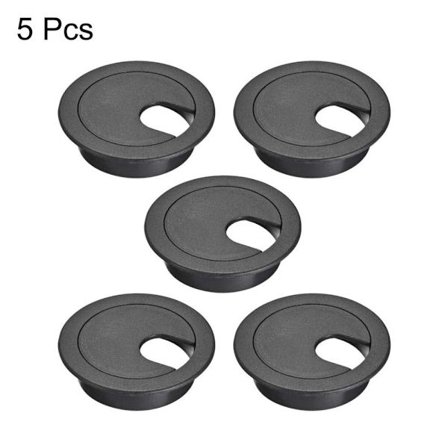 5stk Kabelhulldeksel Ledning Kabelgjennomføringer Hulldeksel SORT 5STK