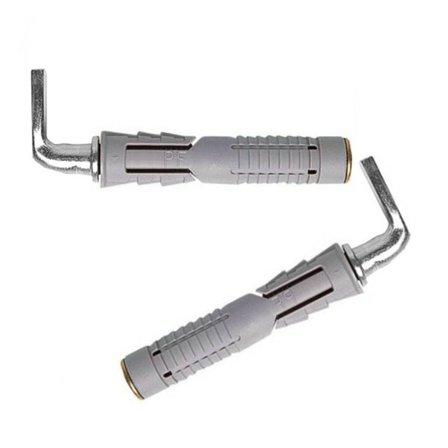 Tasselli fissaggi con ganci filettati per scaldabagno e cassette - coppia