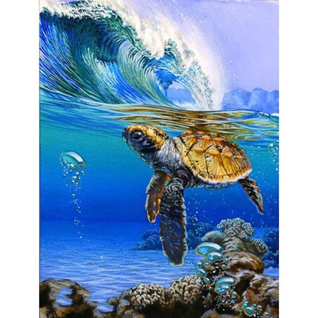 5D DIY timanttimaalaussarja merikilpikonna timanttieläinkristalliompelu ristipistokäsityöt seinätarra seinäkoriste 12x16 tuumaa