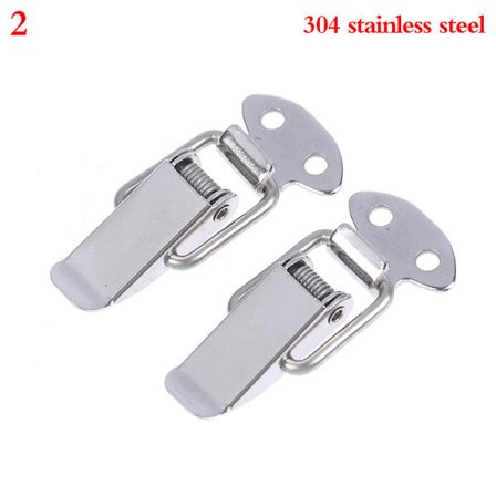 2 STK Bagasje flat munnspenne verktøykasse fjærlås rustfri st