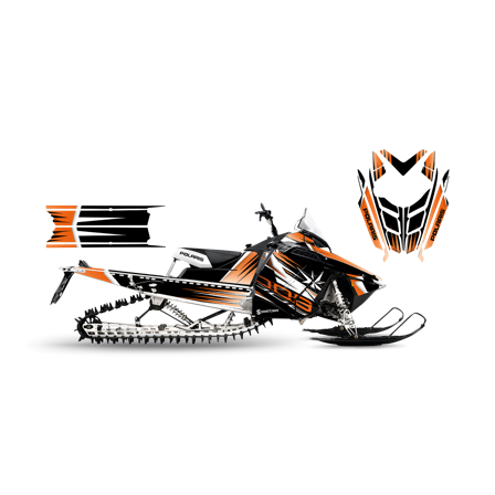 Dekalkit SweTown Speed Oransje - Polaris 800 Pro RMK 163 2011-2015