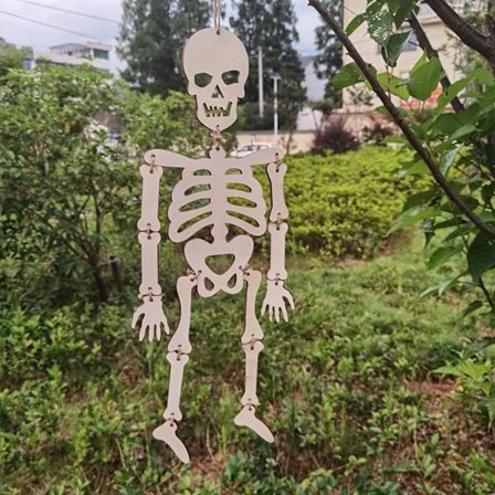 Halloween Skelet, 20cm*50cm Uhyggeligt Halloween DIY Træskelet