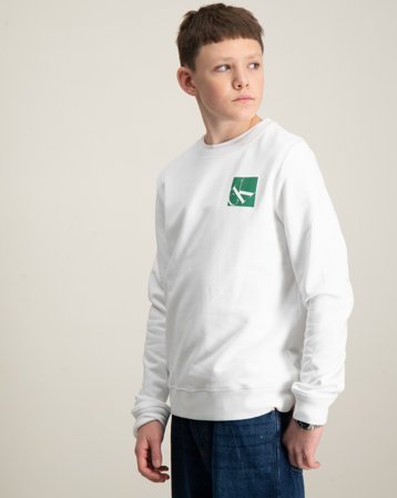 Calvin Klein SHIFTED CK RELAXED CN Vit Tröjor Kille - Kids Brand Store