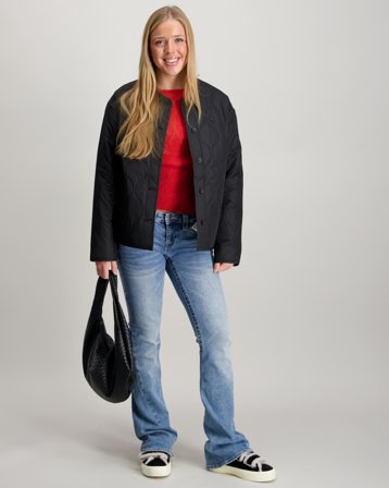 Calvin Klein QUILTED JACKET Sort Jakker Pige - Kids Brand Store