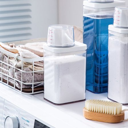 Vaskemiddeldispenser med måleskala og lufttæt design - 1100 ml