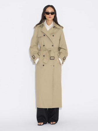 Slim-Fit Trench Coat