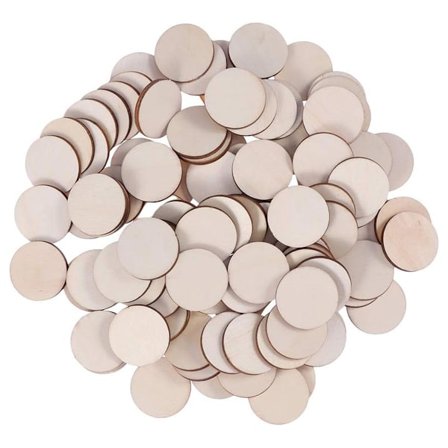Ubehandlede mini dekorative træcirkler til hobbybrug, 150 stk. 10-350 mm naturlige runde træskiver, DIY træskiver til hobbybrug, bryllupsdekorationer,