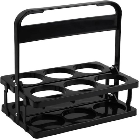 Vikbar flaskhållare i plast för 6 flaskor, för bar, grillfest, picknick, ölflaskor, vin