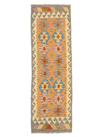 Orientalisk Kelim Afghan Old Style 81X251 Hallmatta Brun/Orange Ull, Afghanistan