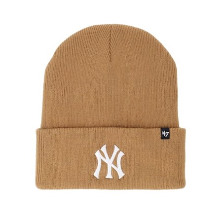 47 Brand - MLB Beige cuff Beanie - New York Yankees MLB Haymaker Camel Cuff @ Hatstore