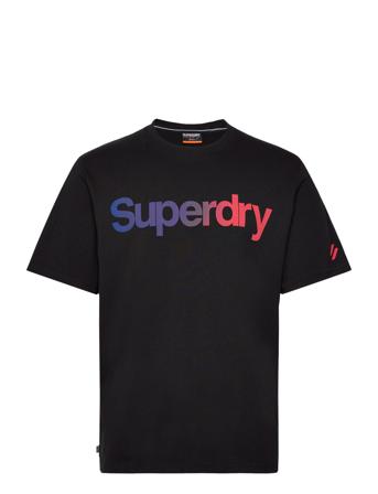 Core Logo Loose Tee Black Superdry