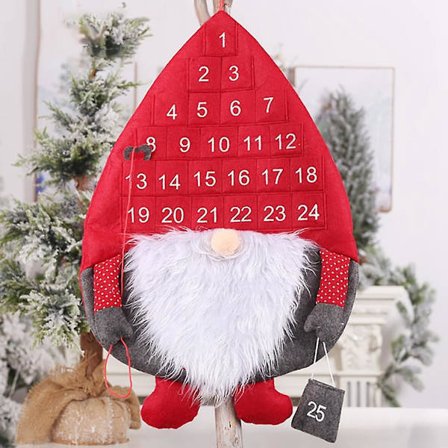 Julkalender med kreativt tema, Nordisk skog Gammal man Kalender Rudolph Nedräkningskalender, Julhem