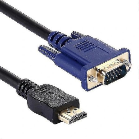 1,8 m HDMI uros - VGA uros 15-nastainen videokaapeli (musta) xi