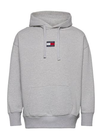 Tjm Tommy Badge Hoodie Hoodie Grå Tommy Jeans