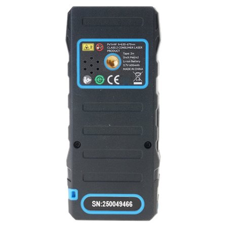 Kannettava kädessä pidettävä etäisyysmittari ladattavalla akulla ja painikekäytöllä helppoon käyttöön