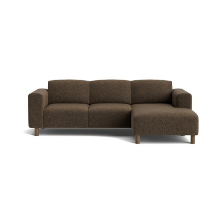 Toledo Chaiselongue-Sofa, rechts, Anthology Braun, stilvolles Design mit großzügiger Sitzfläche, hoher Komfort, Breite 230cm, modern