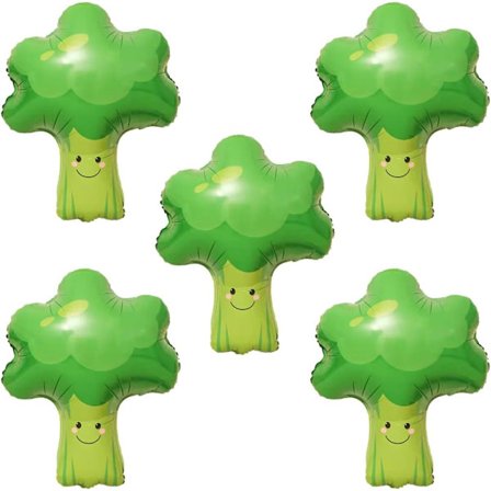 Broccoli Balloner Grøntsager Broccoli Folie Mylar Balloner til Babyshower Broccoli Temafest Fødselsdag Dekoration Tilbehør 30 tommer 5 stk