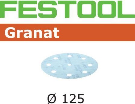 Festool STF GR Slippapper 125mm, 8-hålat, 50-pack P800, Maskintillbehör & förbrukning