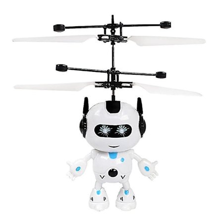 Robotti-induktio lentävä gyroskooppihelikopteri drone avaruusrobottilelu lasten lahja (FMY)