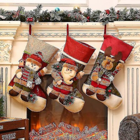 Stor Julesok Gavepose Julegave Vedhæng Børne Slikpose Gavepose