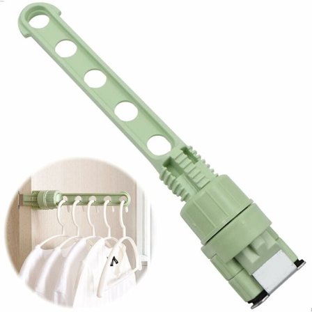 Sammenklappeligt tøjstativ, krogstativ, justerbart tøjstativ, ideelt til badeværelse, soveværelse og rejser (grøn)