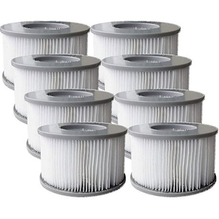 Pakke med 8 udskiftningsfilterpatroner til Mspa oppustelig pool, Jacuzzi høj kvalitet