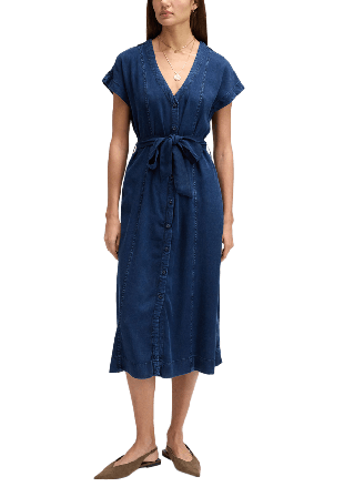 Lee Belted Midi Dress Klänningar Dam Blå S