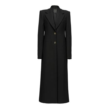 Pinko Clarisse Double Crepe Frakke Sort, Dame Parka, Størrelse: XL