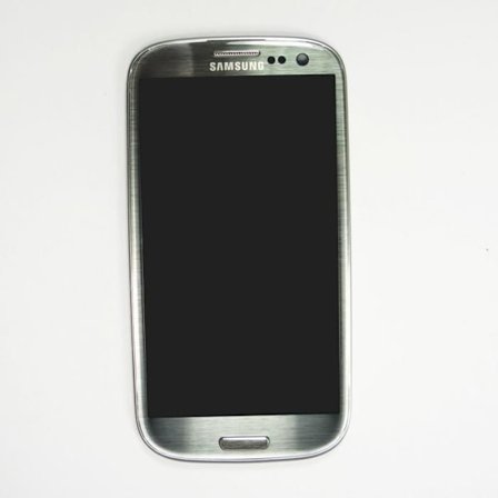 Original Vitre tactile skärm LCD på chassi Samsung Galaxy S3 I9305 grå